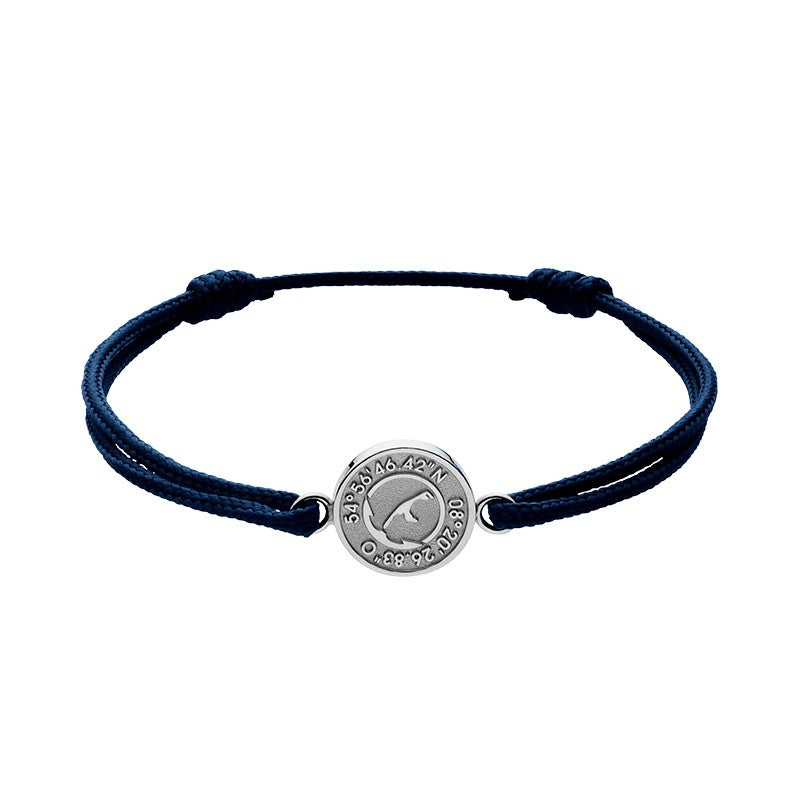 Feines Koordinaten-Armband "Sylt" von Ancrage, versch. Farben