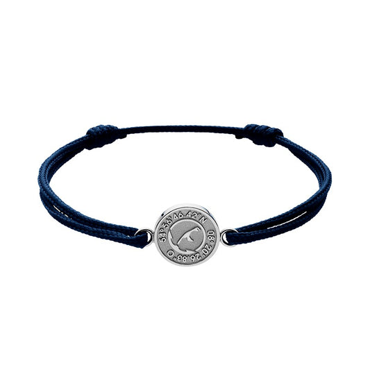 Feines Koordinaten-Armband "Sylt" von Ancrage, versch. Farben